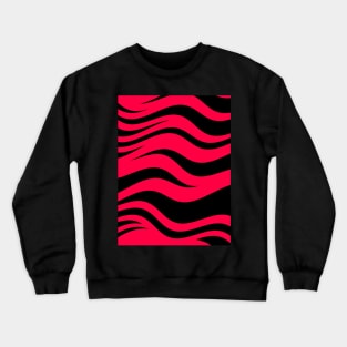 Red Zebra Stripes Crewneck Sweatshirt